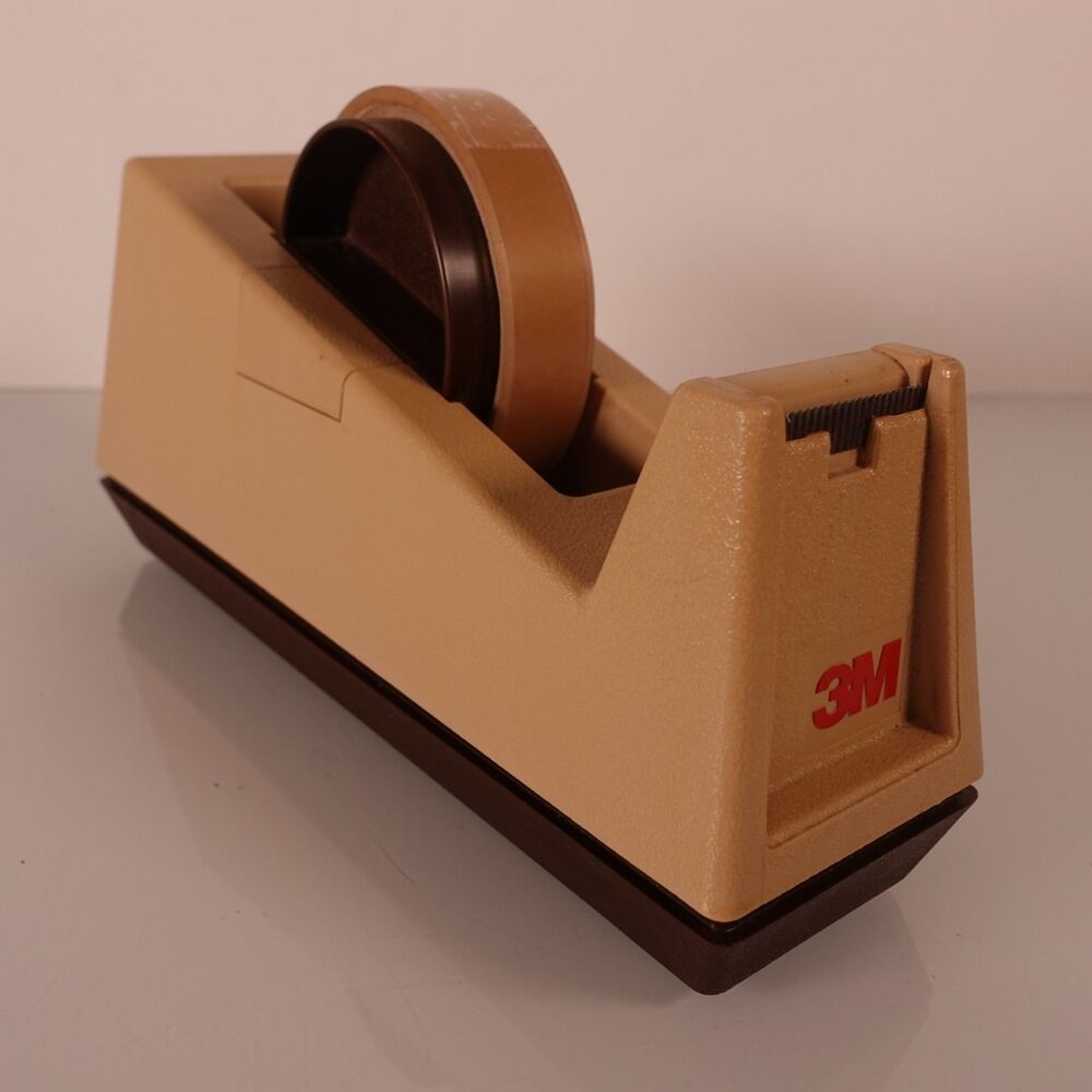 Vintage 3M Tape Dispenser C-25 Model 28000 Weighted Heavy Duty Desktop USA Made